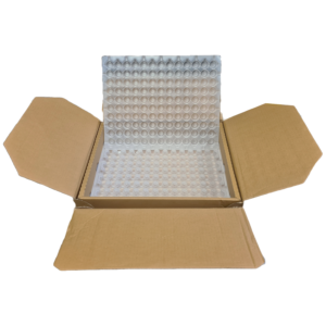 KARTON NA OGNIWA 21700 [130szt] 380 x 300 x 80 + PLASTIKOWA KRATOWNICA